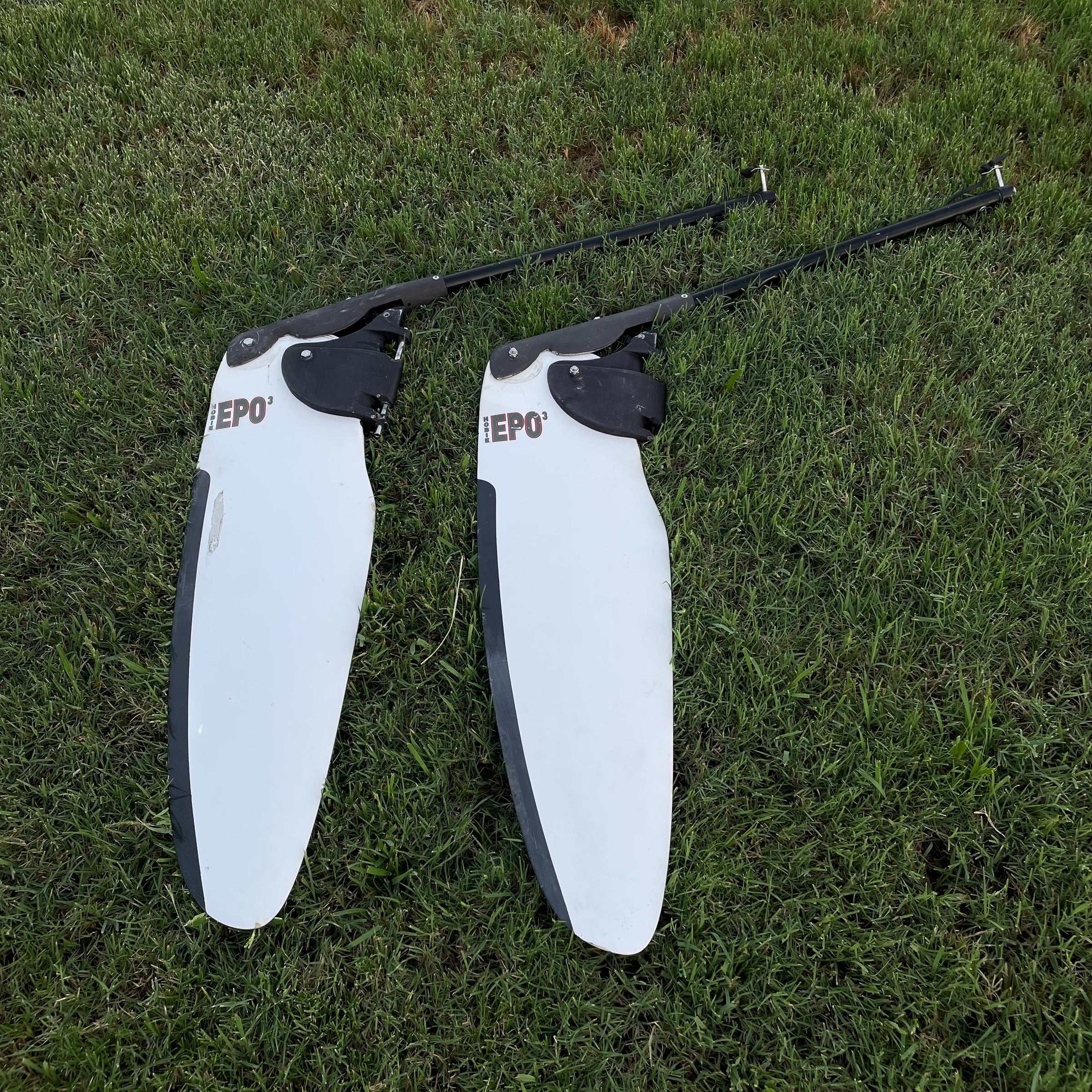 Hobie 16 EPO rudder blades with castings and tiller arms