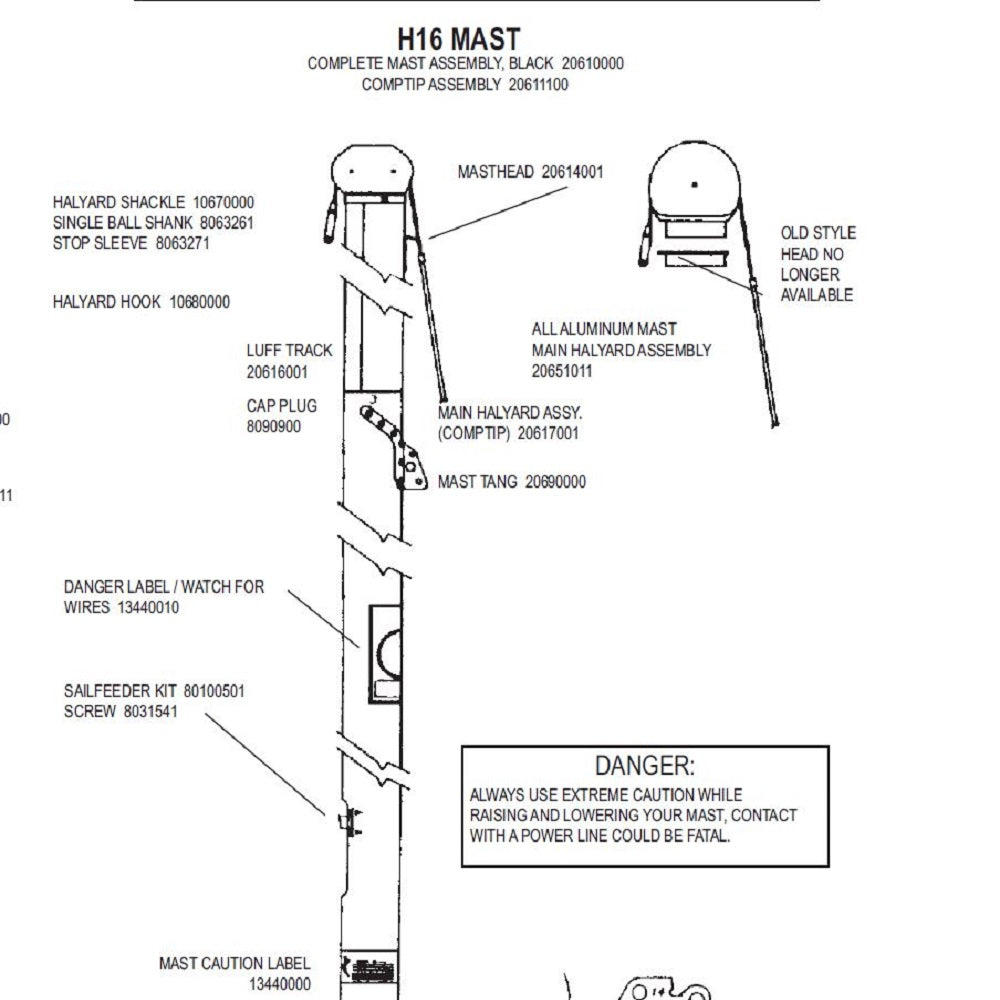 H16 Mast Parts