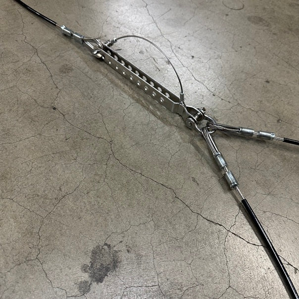 Wave Forestay Adjuster w/ Toggle
Murrays PN 001-2085
The Murrays Wave Forestay Adjuster with Toggle is a must have for speeding up the rigging process on your Hobie Wave. This adjuster includes a toggle pin with lanyard that can't fall off of your bridle assembly. This allows you to easily raise and pin the mast single handed! The toggle is affixed around the center of the adjuster with a slightly longer lanyard to keep it out of the way of your bridle vane or other accessories.