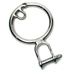 Main Halyard Ring (Murrays)
Murrays Part# 001-4216
If you're having trouble raising or lowering your mainsail due to a faulty halyard ring and shackle, this upgrade will help. Welded ring and lanyard give you more positive control while hooking or unhooking the ring to the hook. Use on any boat that uses a hook at the mast head and a ring and shackle at the head of the sail. Personal preference dictates whether you choose this ring or the Hobie Aussie Ring (#07-3064).
This item replaces discontinued Part