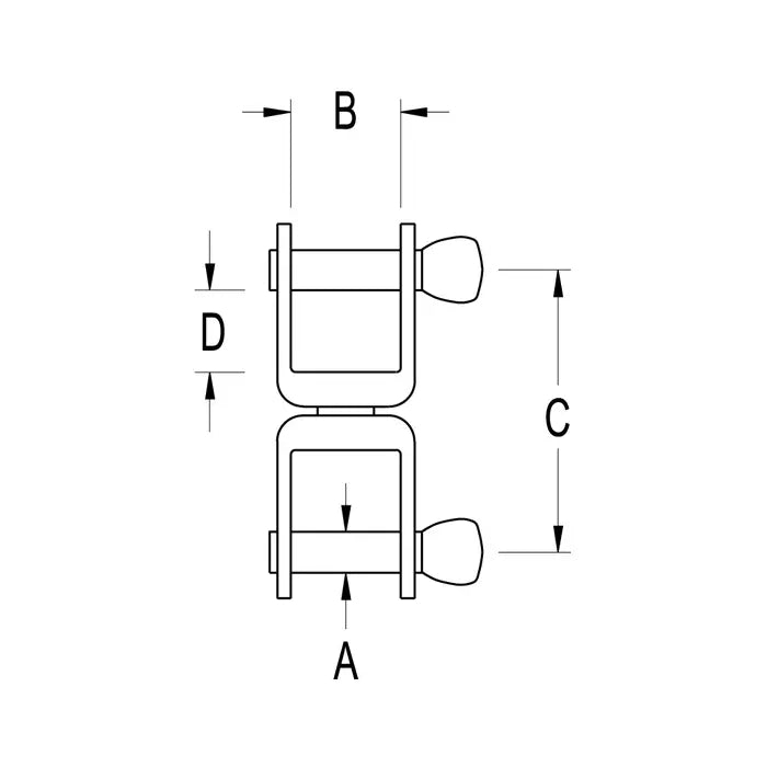 RONSTAN SWIVEL SHACKLE 3/16" (JAW/JAW)