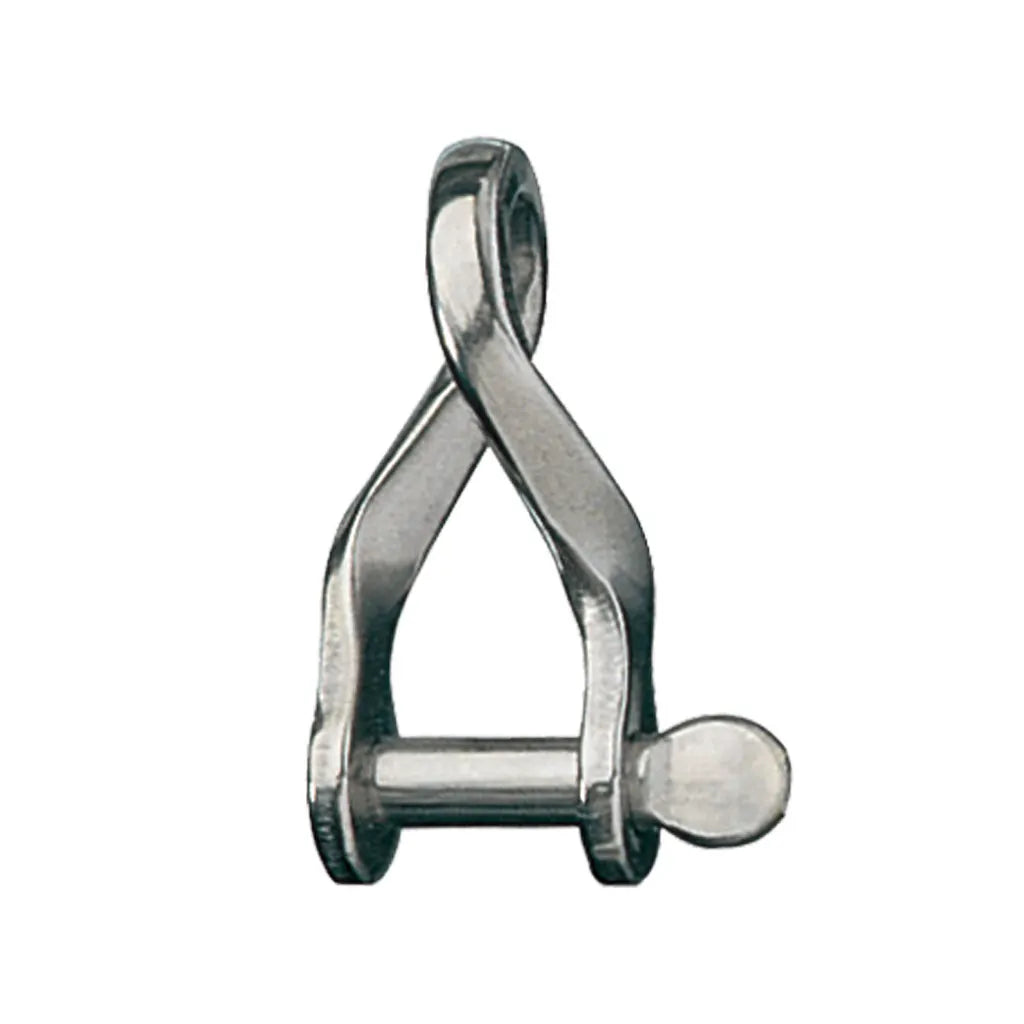 Ronstan 3/16 Twisted D Shackle
Murrays Part# 21-0628
Stainless steel twisted D-shackle has a 3/16" pin.
