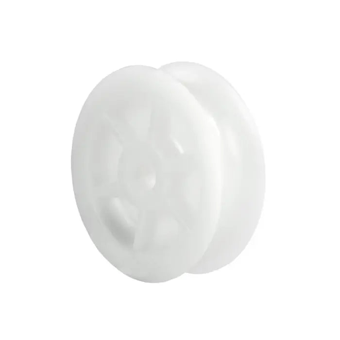 Replacement Sheave Prindle Rudder Upper
Ronstan PN RF1741
Replacement sheave for upper part of rudder casting on all models of Prindle catamarans. Replacement for Performance Sports item #4009. 1/4" wide x 3/4" diameter, 1/4" hole.