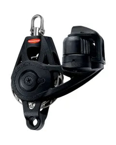 Ronstan Series 55 Orbit Block, Ratchet with Becket and Cam Cleat
Murrays Part# 21-56130
The Ronstan Orbit 55 Jib Block Ratchet Orbit Block™ has the highest holding power available and is ideal as a jib sheet cleat for the Hobie® 18, Hobie® 20, etc. The automatic ratchet mechanism engages when load is applied, but switches off when it's released.