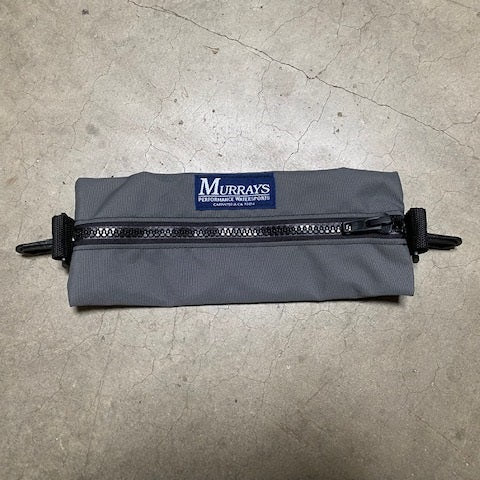 Halyard 5"X 9" Zip Pouch-Assorted Colors
Murrays Part# 31-1400
The Murrays 5" x 9" zippered halyard pouch is constructed of rugged, water-resistant material with plastic hooks at each end to attach to the tramp lacing. The off-center zipper is designed for easy stuffing of your boat's halyard. The pouch is also handy for storing replacement parts, keys, and safety gear. Assorted colors. We have this pouch made for us right here in the U.S.A.
Compare to Hobie Cat® stow bag #72000B and 7
