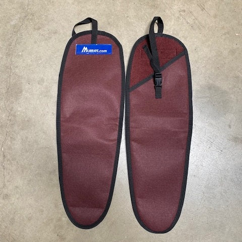 Murrays Rudder Covers for Hobies
The Murrays rudder covers are constructed of durable, UV stable, padded material to protect your rudders from dings, nicks and grime. The red color helps with visibility when trailering. Straps with sturdy buckles keep the covers firmly in place, even when travailing.
The Murrays Rudder covers have strong UV resistance and have 2-3 times the lifespan of a Hobie rudder cover.
Unit: Pair
Made in the U.S.A.
Compatibility: Fits all Hobie rudders except the H21SE (Special