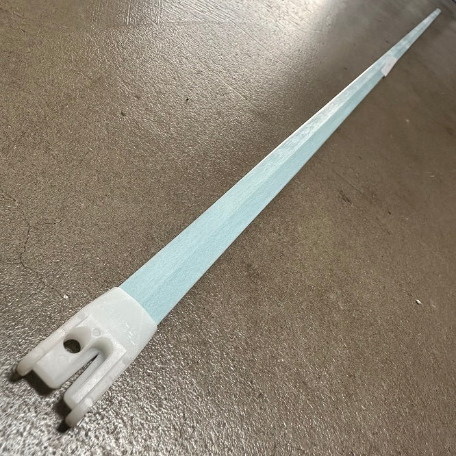 H-16 JIB BATTEN 67"
67" Murrays jib batten with a trentec batten cap.
Batten #1 in a Hobie 16 jib batten set - 20400001