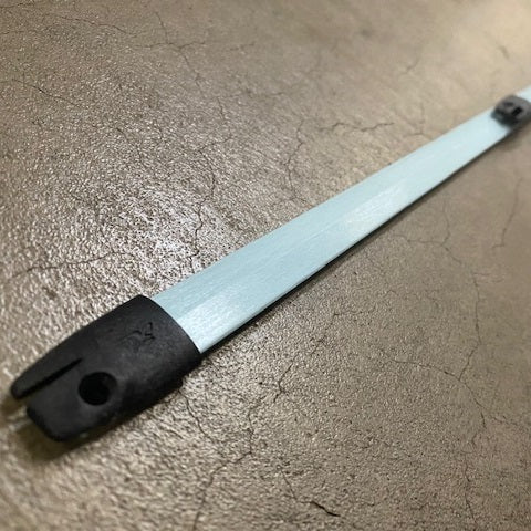 H-16 Jib Batten Set
The H-16 Jib Batten Set includes 4 Hobie 16 jib battens. Your choice of white Tren Tec batten caps or black Hobie leech caps.
Slightly diamond/oval profile fiberglass battens.
Current Batten Lengths: 30″, 44″, 58″, 67″
Fits all generations of Hobie Jibs.  You can easily cut them shorter if desired.
Hobie part # 82070001 and 82080001