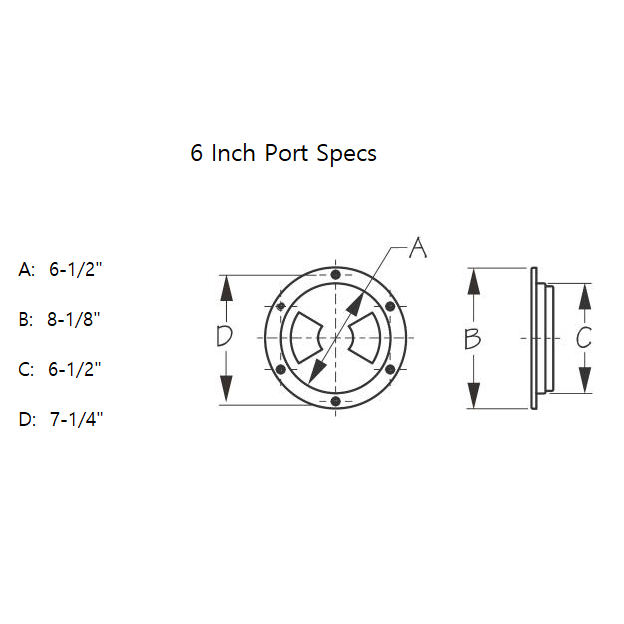 6" ACCESS PORT WITH LIP