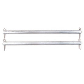 H14/16 Aluminum Rudder Pins
Murrays Part# 001-2272
Aluminum rudder pins are standard on Hobie® 14 and 16 and are good for all-around, low maintenance use. Pair of 3/8" x 8" rudder pins with cotter pins.
New One piece rudder gudgeons have been produced with a slightly smaller metric hole size. If you have a 2020 and newer boat or 2020 and newer one piece gudgeons, our aluminum rudder pins may require force to install and be difficult to remove. The stainless pins are a better fit.
Sold in pairs