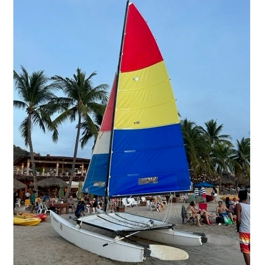 Murrays Hobie 16 main sail red, yellow, blue