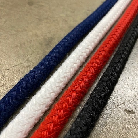 Dacron Spun Braid 3/8″
The Dacron Spun Braid 3/8″ is very low-stretch sheeting line and has a soft, fuzzy surface that offers excellent grip and make it easy on the hands. It features a 100% polyester braided core with a spun polyester braided cover. The 3/8″ diameter is ideal for mainsheets on Hobies, Nacra and Prindle Catamarans. Sold per foot. Spools come in 600′. We recommend Dacron Spun Braid line for recreational cat sailors, it has a nice hand feel, cleats well and runs thru the blocks well. D