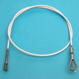 H-14 TURBO BRIDLE 1/8
One bridle for Hobie 14 Turbo constructed of 1/8" 1x19 wire to factory specifications.
Turbo typically refers to the Hobie Factory Version that features a Hobie Roller furling drum, bridles connect to the drum with forks, and an under tramp jib block wire.
Use this page to order product numbers:
02-0114-21 White (compare to Hobie Cat® #10820011)
02-0114-22 Black bridle for Hobie 14 Turbo (compare to Hobie Cat® #10822010 black)
Murrays PN 002-0114-21 and 002-0114-22