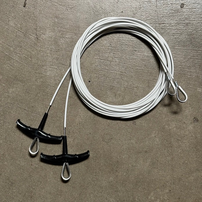 Hobie Sol Cat 18 Trapeze Wires
(2 Handles)
Trapeze Wire set for single trapeze.
Use this page to order product numbers:
002-6253-01
002-6253-02