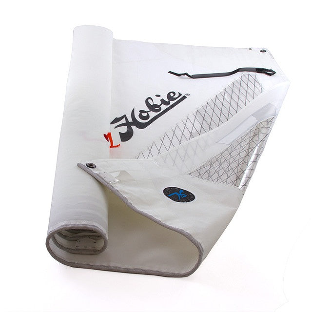 Hobie Wave Mainsail-White
Murrays Part# 50-38991000
Description:
White mainsail for the Hobie Wave. A great alternative for those looking for a basic sail without colored panels.