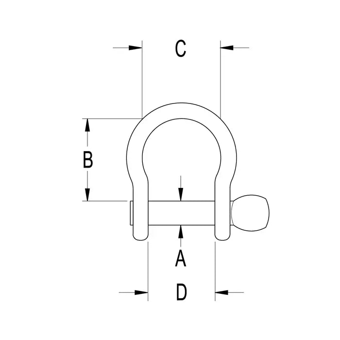 Ronstan bow shackle measurements