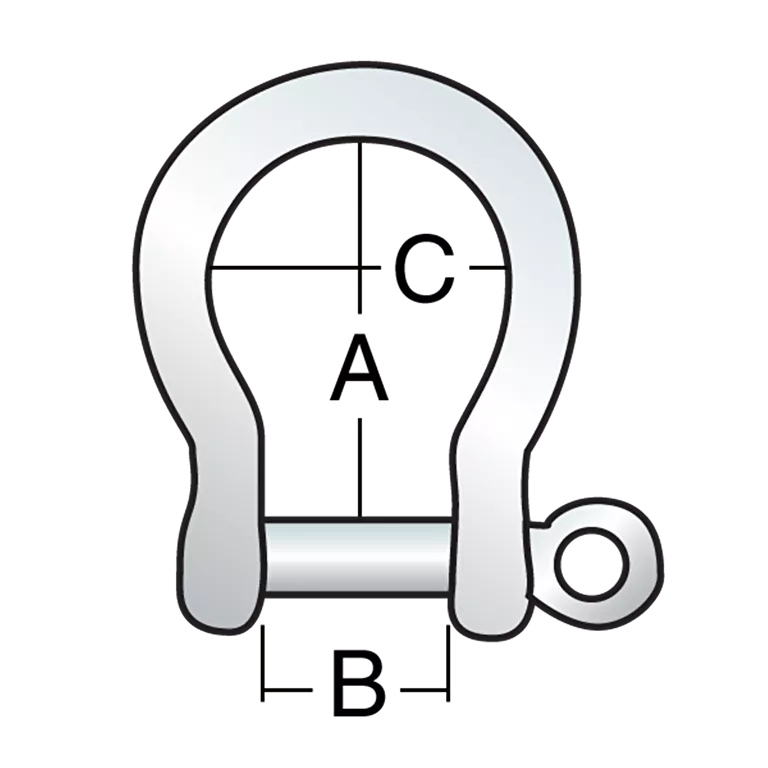 HARKEN 4MM SHALLOW BOW SHACKLE