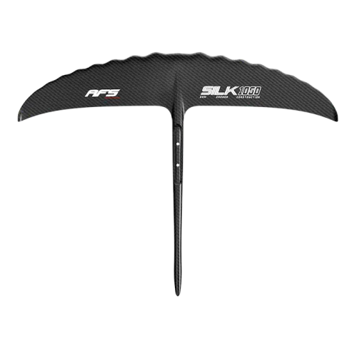 The AFS Silk Hydrofoil features Tubercles and Winglets in addition to the new Fuselink system. These combine to optimize low range stability and control in the most disturbed and aerated waters. The Silk foils have been optimized at each size for speed and stability. The Fuzelink features a tapered connection between the mast and the foil. The silk foils have monoblock construction for increased rigidity.