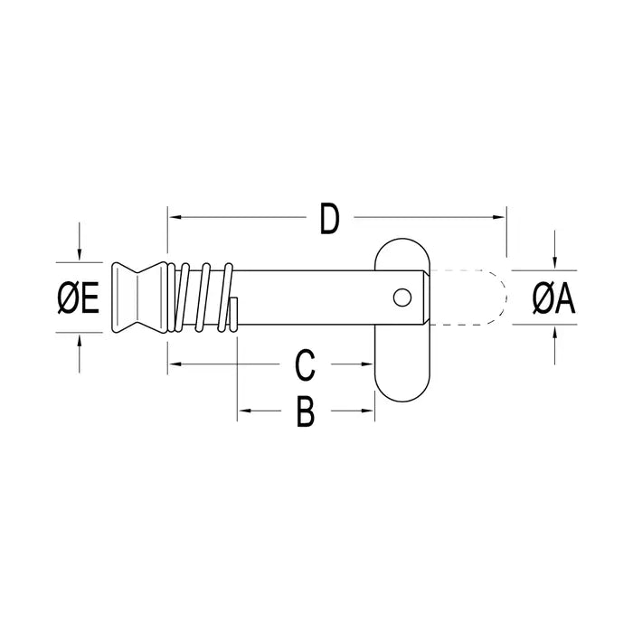 RONSTAN TOGGLE PIN 1/4 x 5/8"