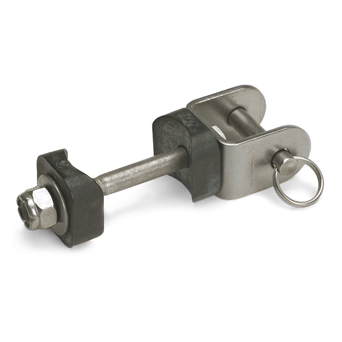 Murrays Part# 001-0062
Replacement tiller yoke assembly for all hiking sticks sold by Murrays. Used to connect the tiller extension to the tiller crossbar. Includes two contoured spacers that provide a solid platform for the yoke to sit on. Compare to Hobie Cat® Tiller yoke assembly #3205 or NACRA connection part tiller/joystick #31072
Applications: All Hobies and Prindles
Tiller Yoke Assembly: 1