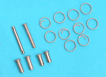 Kit for Hobie® 14 or 16 includes 16 pieces: mast hinge pin, clevis pin assortment and split ring assortment.
Compare to Hobie Cat® #30303.
