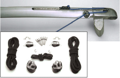 Jib Traveler Control Kit:
Fixed Cam
Murrays Part# 001-3112
A jib traveler system allows remote adjustment of the jib cars. This dramatically increases downwind speed and may help avoid a pitchpole caused by your crew moving leeward to make an adjustment by hand.