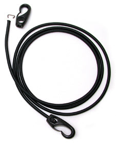 Trap Shock Cord: Nacra, Prindle, Sol Cat and Getaway
Murrays Part# 001-8019
A trapeze shock cord is an absolute necessity because it keeps the trapeze system in place and ready for hook-up. One hook connects to either the thimble on the trapeze wire or the adjustment line, then runs under the tramp and connects to the other side in the same location. A plastic carbine hook is installed on one end only; the other hook is included to be installed after the shock cord is put on the boat. Cord is 1/4" d