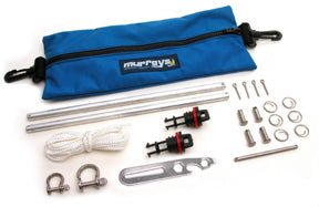 Prindle Spare Parts Kit
Murrays Part# 001-5221
Why lose a weekend of sailing due to a missing part? Stored in a 5" x 12" zippered pouch, the Murrays Spare Parts Kit contains the most frequently lost and needed items. Includes shackle tool, two drain plugs with gaskets, aluminum rudder pins, clevis pins and rings kit, 3/16" bow shackle, 1/4" bow shackle and batten tie line. Pouch comes in assorted colors as available.