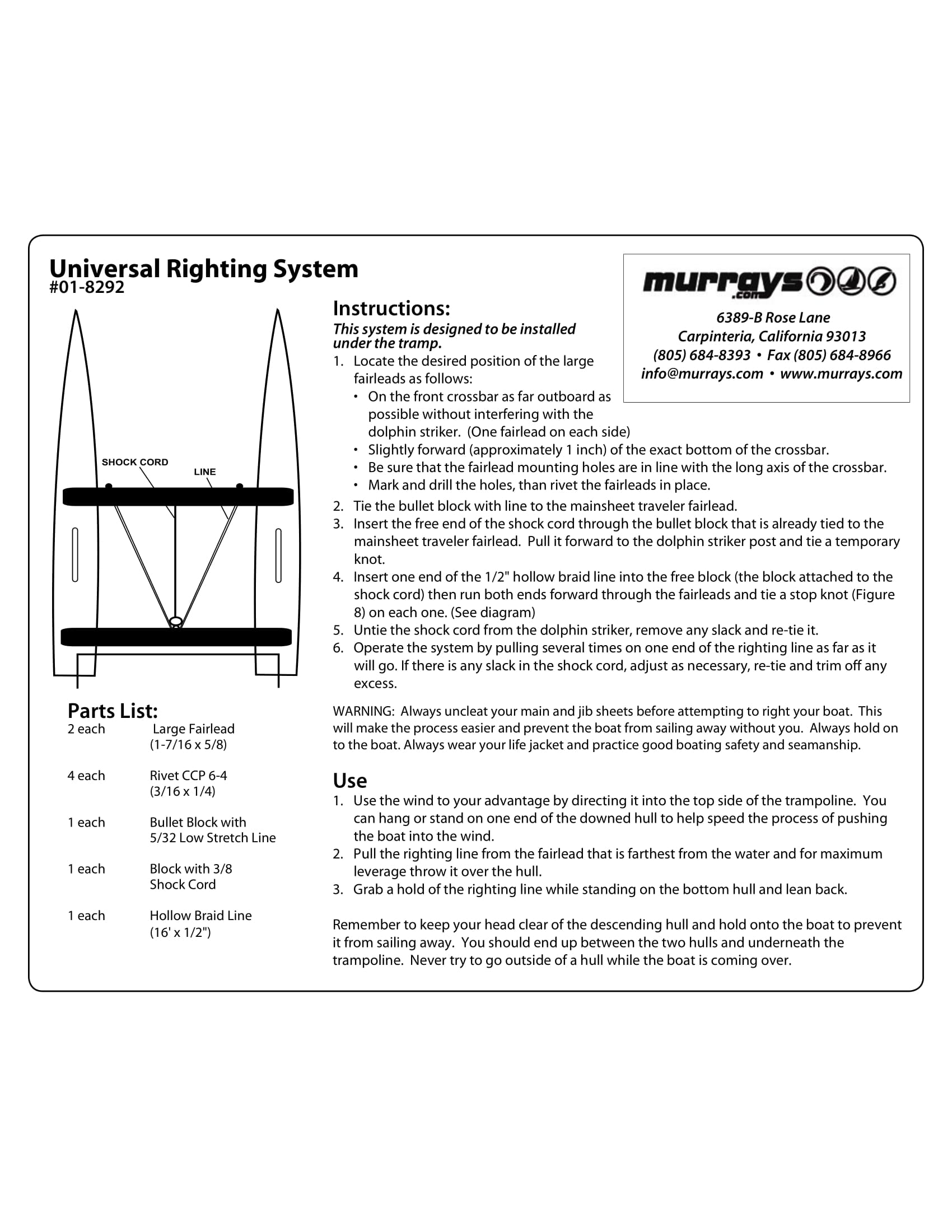 UNIVERSAL RIGHTING SYSTEM