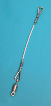 H14 Turbo Upper Forestay with Swivel
Murrays Part# 002-0134-01
Upper forestay with swivel for Hobie® 14 Turbo is constructed to factory specifications.
Turbo refers to the Hobie Factory Version that features a Hobie Roller furling drum, bridles connect to the drum with forks, and an under tramp jib block wire.
Compare to Hobie Cat® #10810010