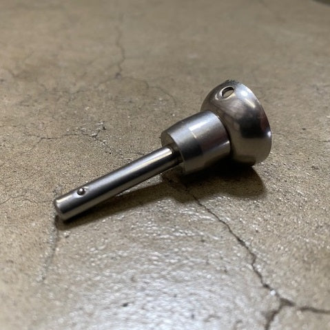 Quick Release Pin Deluxe  3/16 X 3/4"
Murrays Part# 18-3M075
This Quick Release Pin features 2 locking balls for a extra secure grip, and a push button deluxe dished head with a hole for lanyard attachment. The Deluxe pin is quick and easy to remove and install, and makes getting on and off the water quicker and easier.