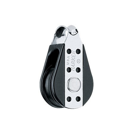 Harken 29mm Bullet Block
Murrays Part# 28-0082
Medium-size Harken single bullet block with Delrin® ball bearings works well for control line or jib sheeting lines. The low-friction bullet block is compact and lightweight, with fast trim and release under high or low loads.