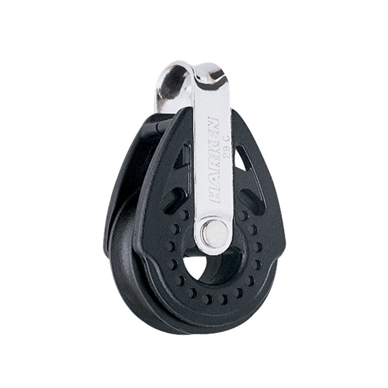 Harken 29mm Block
Murrays Part# 28-0348
Harken's low-friction 29mm Carbo AirBlock® is compact, lightweight and extremely strong. A companion to the popular Harken® Black Magic® line, this small, compact block has a very high working load for safe, easy trimming. This pulley is a popular addition to spinnaker systems. Harken #348.