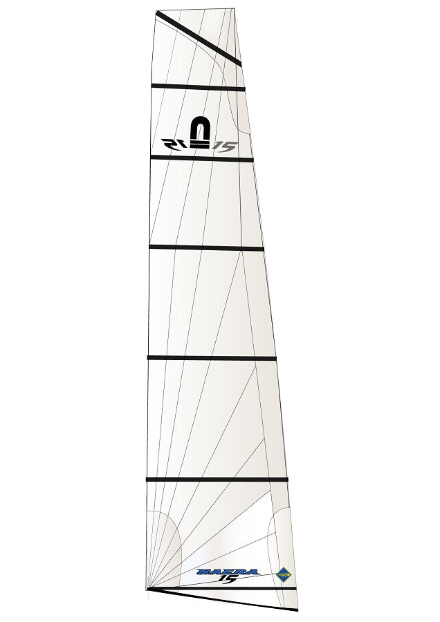 N15 Mylar Mainsail-White
Murrays Part# 56-60295-01
Nacra 15 mainsail is made with scrim mylar. Sail comes without battens