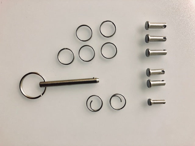 The Murrays Pins & Rings Kit: Hobie Wave + Getaway includes the most often used spare clevis pins and split rings for the Hobie Wave and Hobie Getaway. Compare to Hobie Part # 30302