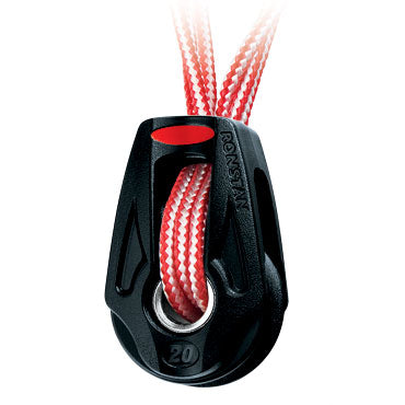 Orbit 20mm Single Lashing
Murrays part# 21-25109
Ronstan ball bearing Orbit Blocks™ boast the highest strength-to-weight ratio available, achieved through all-composite reinforced polymer materials and multiple attachment options. Use the 20mm BB for control lines on catamarans and dinghies to 16 feet (5m), especially downhaul, outhaul and spinnaker halyards.