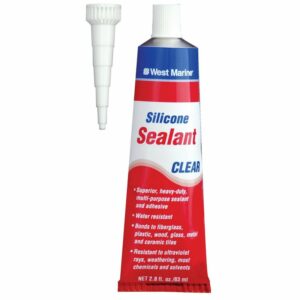 West Marine Silicone Sealant-Clear

Murrays Part# 40-8018

A mildew-resistant, non-sagging, moisture-curing silicone rubber sealant that remains flexible and has excellent resistance to the marine environment. Adheres to bare and painted metal, fiberglass, glass, non-oily woods, many plastics and abraded rubber. Clear sealant comes in a 3-oz. tube.

Hobie Cat® uses Part# 376