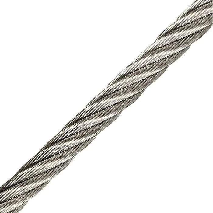 Wire 1/16" 7X7 Bare 304 Stainless Steel
Murrays Part# 002-0022
304 stainless steel cable is the industry standard for marine rigging applications due to its high strength and corrosion resistance. 7x7 cable is flexible and ideal for Hobie, Nacra and Prindle halyards.