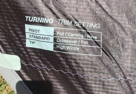Eleveight RS V5 Kite trim settings