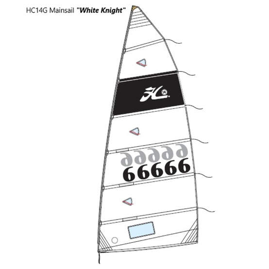 HOBIE 14 WHITE KNIGHT MAIN SAIL


Hobie PN 407917


Murrays PN 50-407917

SAIL MAIN H14 WHITE KNIGHT is one of the new 2026 sail patterns available for the Hobie 14. Limited availability.

Includes:

Hobie Flying H logo

Hobie 14 class decal

Sail numbers

Batten pocket protectors

Sail bag

Sail Windows

Airflow indicators

Does not include battens