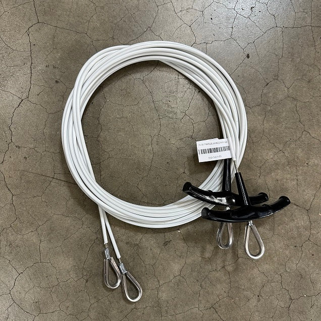 white Hobie 16 single trapeze wire