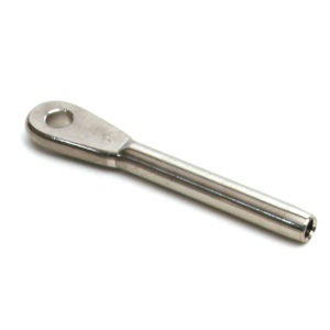 Marine Eye 1/8" Stainless Steel
Murrays Part# 002-1044
The Marine Eye (Stainless Steel) - Special machinery is required for the installation of this marine eye fitting. Choose from 3/32", 1/8" or 5/32"
1/4" hole in the end