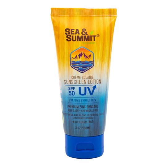 Sea and Summit Sunscreen SPF 50 Lotion is  premium sun protection that protects you from damaging UV rays, while leaving your skin feeling nourished and moisturized.