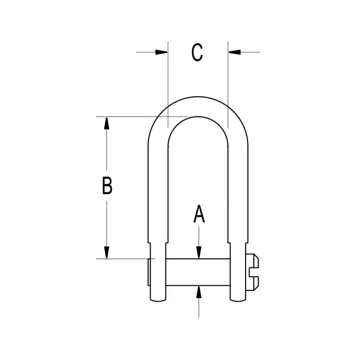 SHACKLE D 5/32 (SLOT HEAD PIN)