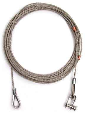 The Murrays Prindle 16 main halyard is made to factory specs.&nbsp; We use 316 stainless steal bare wire and thimbles.&nbsp; It also has a Ronstan Halyard Shackle with a captive pin so that it will not fall out when loosened.

Prindle part number 9026